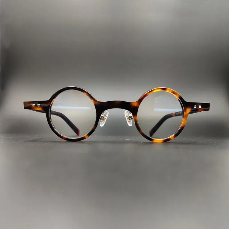 Yujo Unisex Full Rim Small Round Eyeglasses Acetate Y036