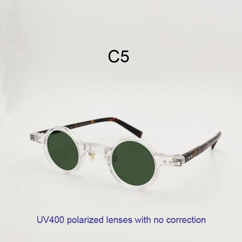 Yujo Unisex Full Rim Small Round Eyeglasses Acetate Y036