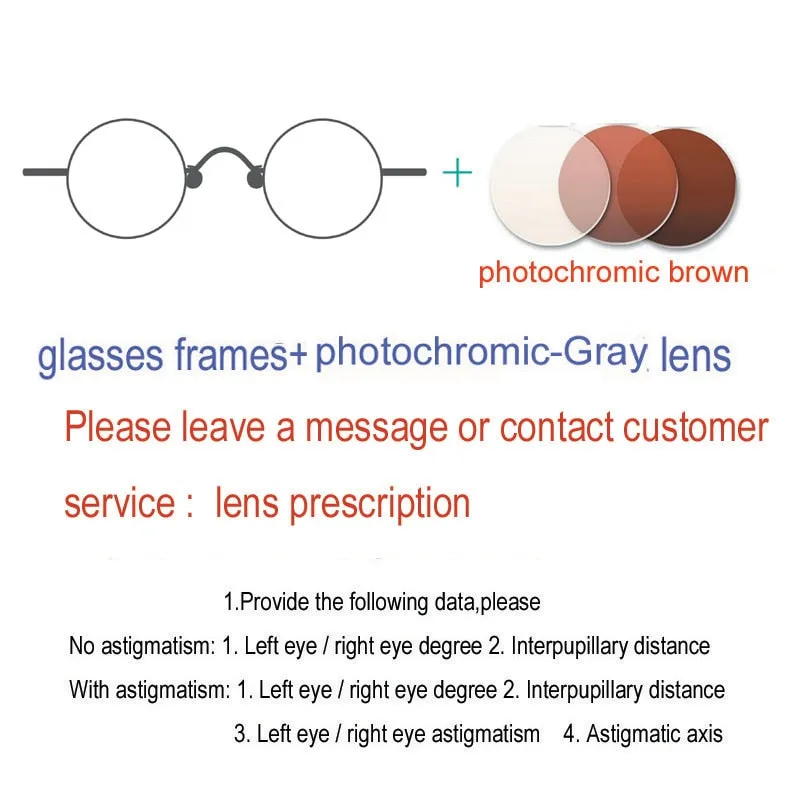Yujo Unisex Full Rim Small Round Eyeglasses Acetate Y036