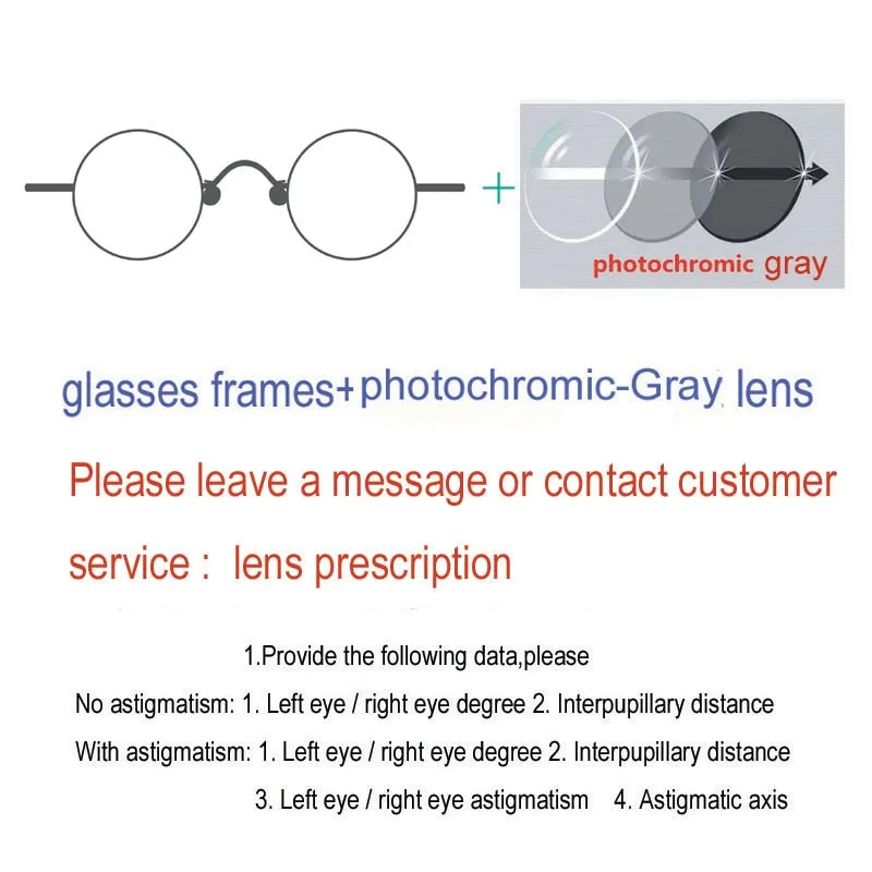 Yujo Unisex Full Rim Small Round Eyeglasses Acetate Y036