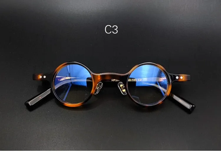 Yujo Unisex Full Rim Small Round Eyeglasses Acetate Y036