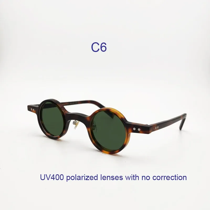Yujo Unisex Full Rim Small Round Eyeglasses Acetate Y036