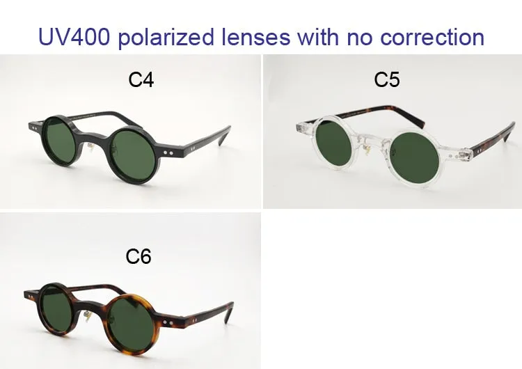 Yujo Unisex Full Rim Small Round Eyeglasses Acetate Y036