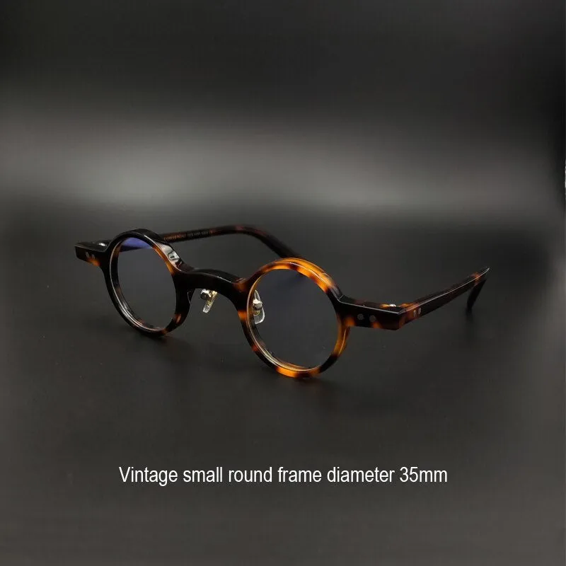 Yujo Unisex Full Rim Small Round Eyeglasses Acetate Y036