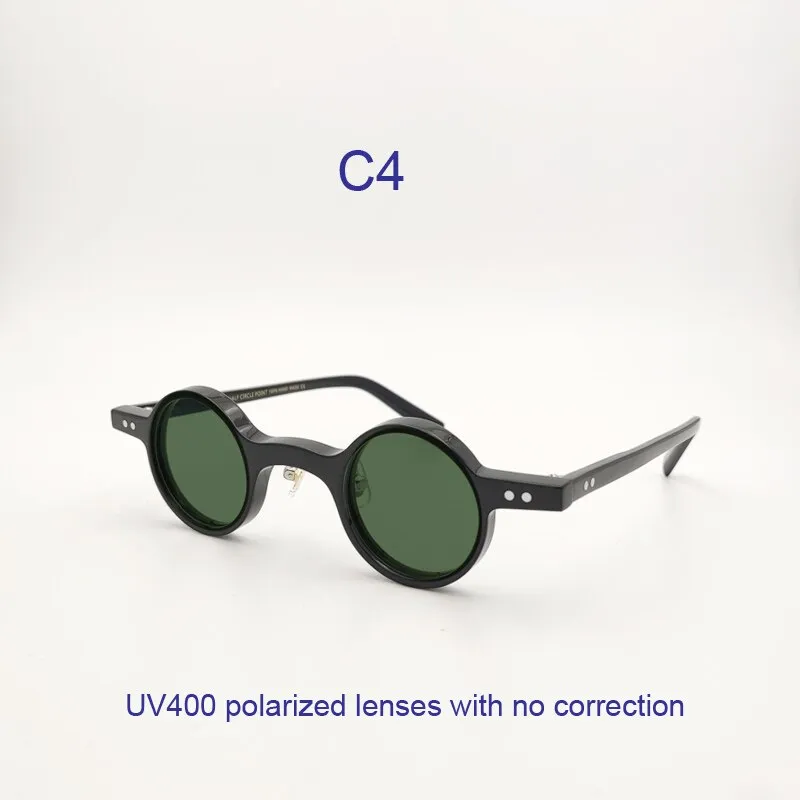 Yujo Unisex Full Rim Small Round Eyeglasses Acetate Y036