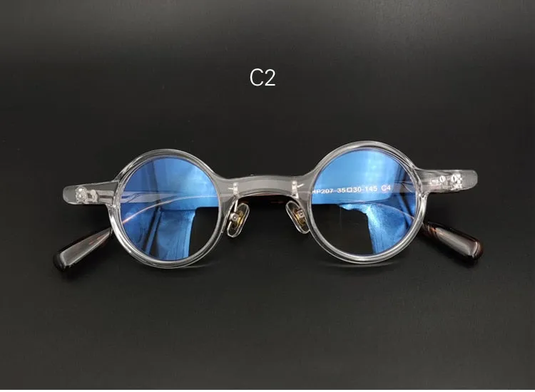 Yujo Unisex Full Rim Small Round Eyeglasses Acetate Y036