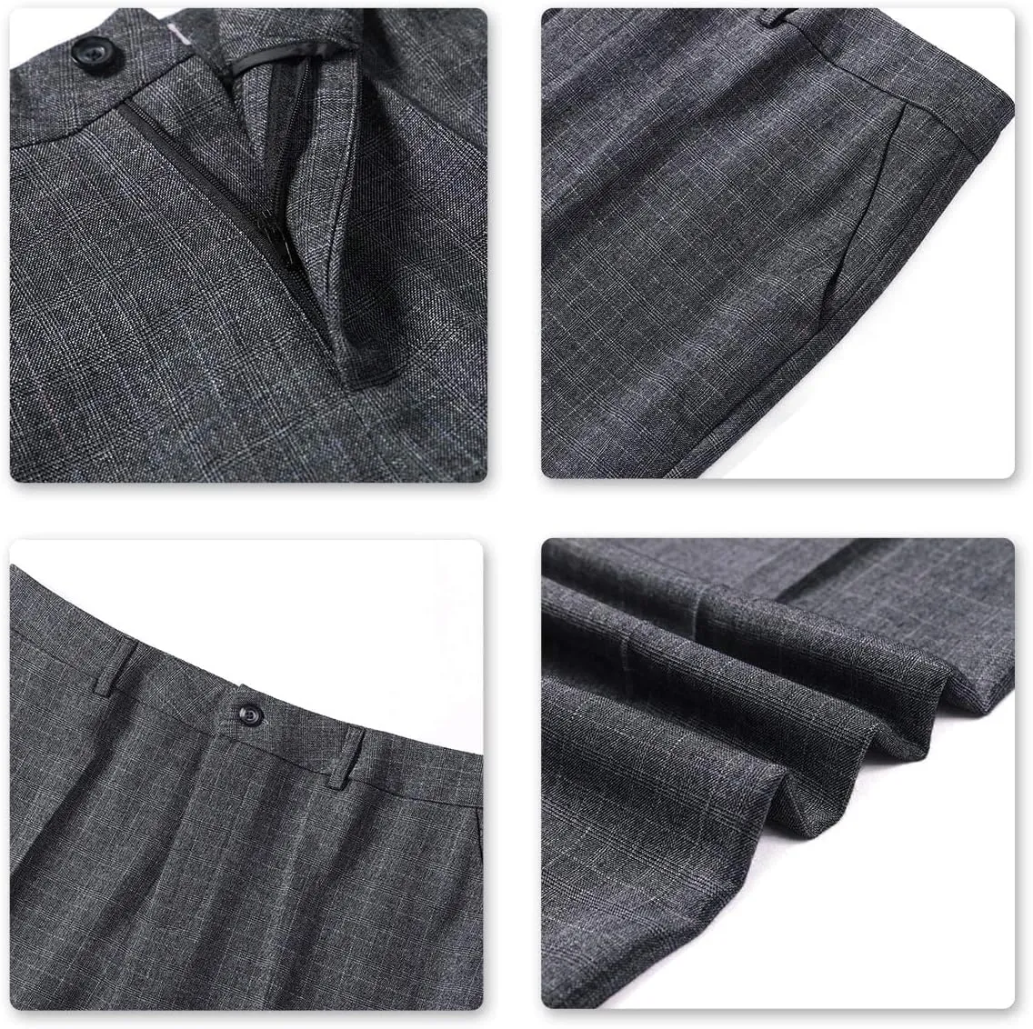 YUNCLOS Women's 2 Piece Double Breasted Suit Set Two Button Blazer and Pants