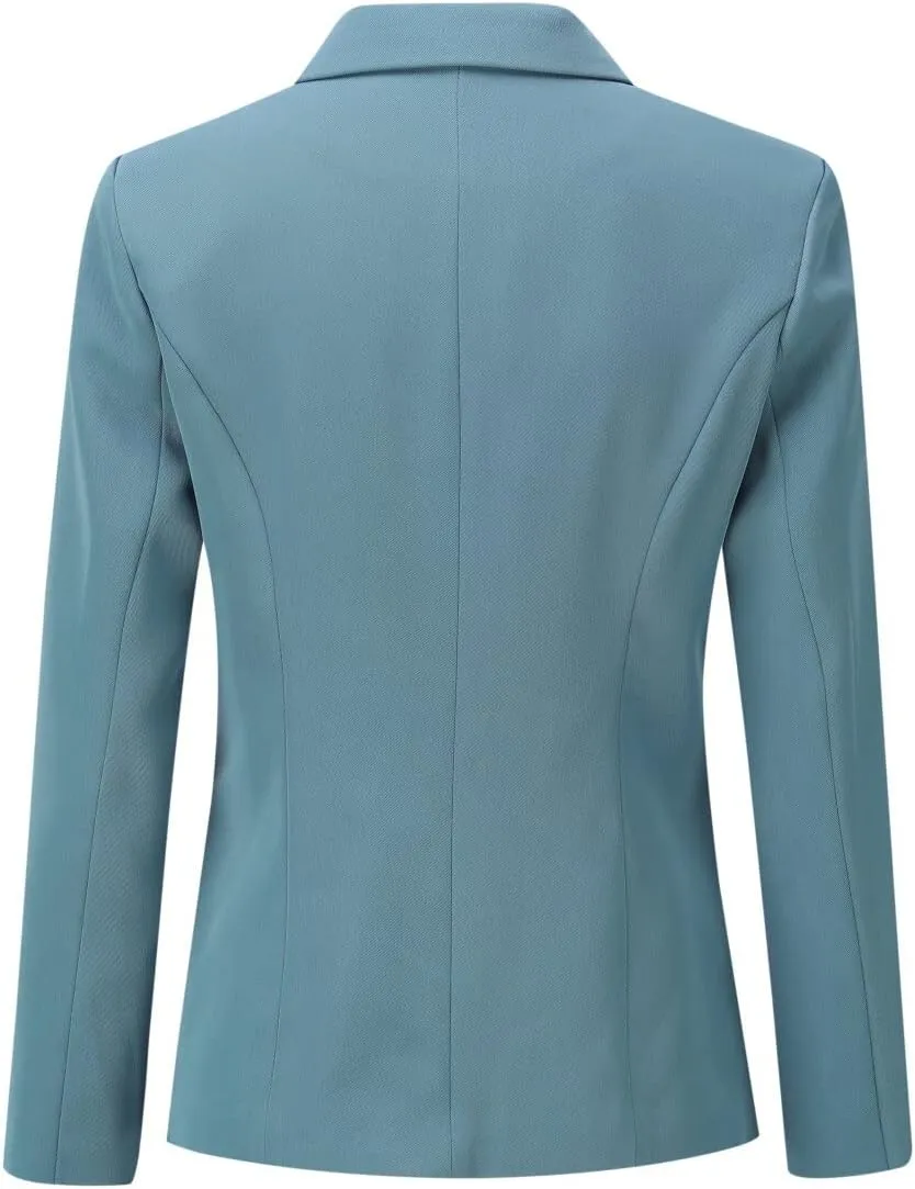 YYNUDA Women's Business Suit Set Lady 2 Piece Blazer and Jacket Two Button Solid Slim Fit for Office Work Pantsuit