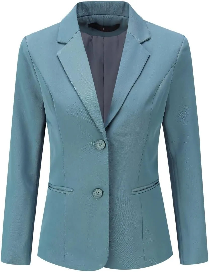 YYNUDA Women's Business Suit Set Lady 2 Piece Blazer and Jacket Two Button Solid Slim Fit for Office Work Pantsuit