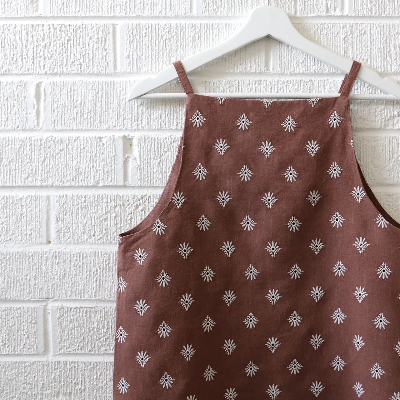 Zoey Cocoa Embroidered Linen - Last Chance