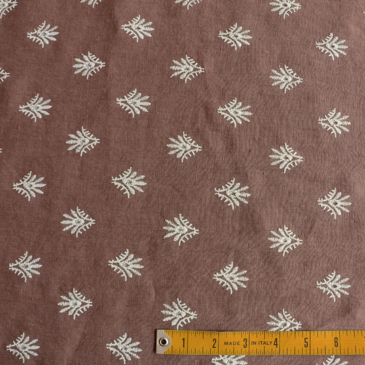 Zoey Cocoa Embroidered Linen - Last Chance