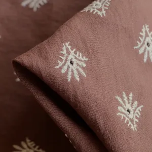Zoey Cocoa Embroidered Linen - Last Chance